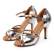 LUCIA Silver - Faux Reptile