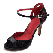 LYDIA Black - Faux Croco - Best Dance Shoes ☆ Selection